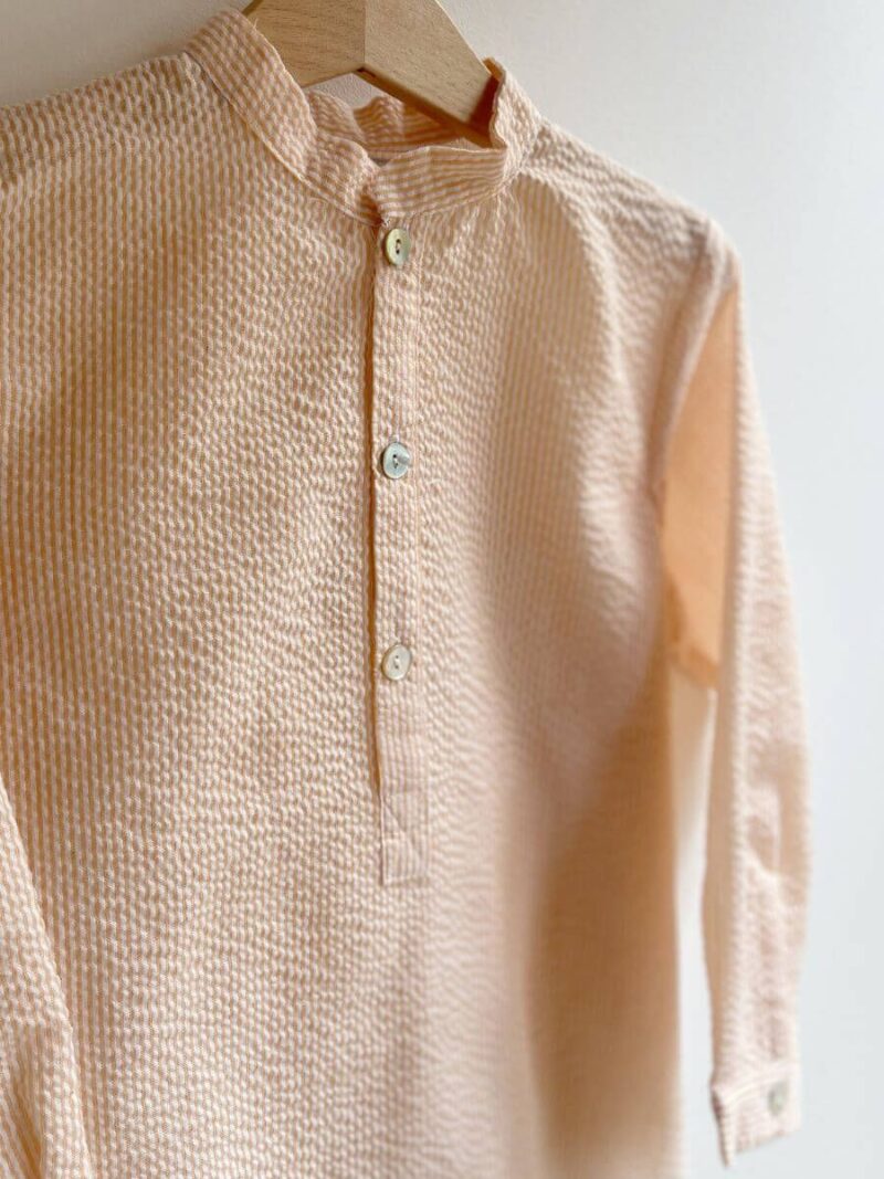 Camisa Trueba Mil Rayas Crema