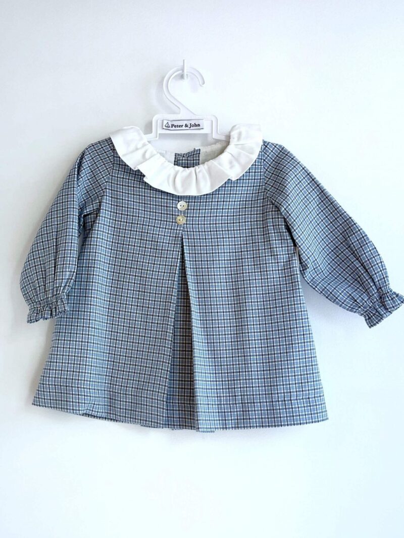 Vestido Matía Newborn Vichy Azul