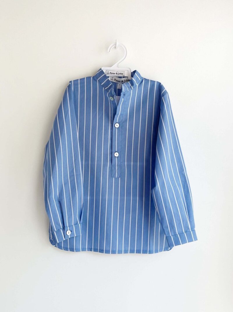 Camisa Trueba Raya Azulona y blanco