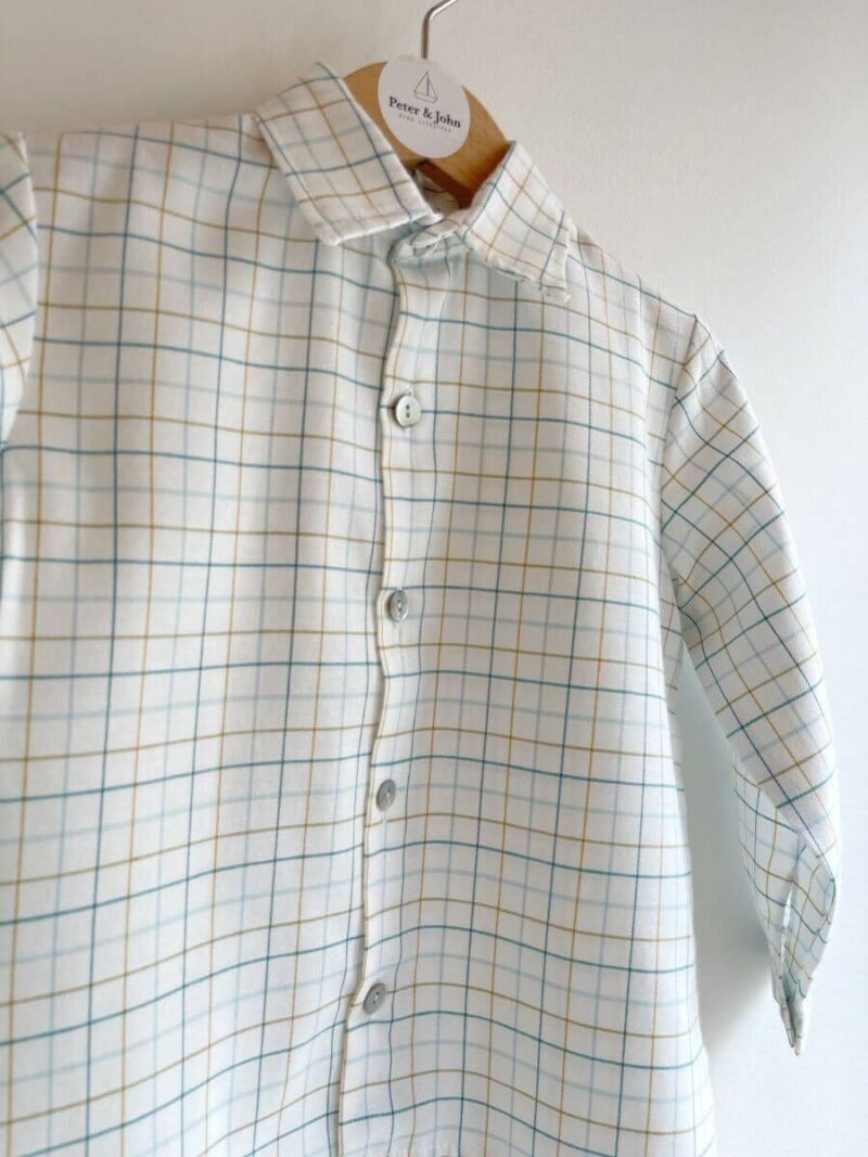 Camisa Chofre Cuadros Verde Mostaza